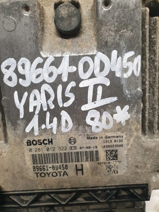 ЭБУ ДВИГАТЕЛЯ TOYOTA YARIS II 1.4 дизель 89661-0D450, фото 3