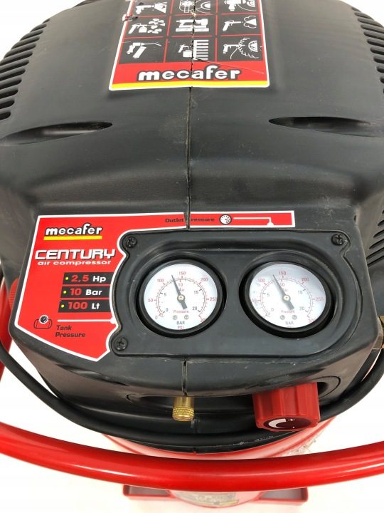 Компрессор Вертикальный NuAIR MECAFER 50L 10 бар ДВИГАТЕЛЬ На запчасти, фото 6
