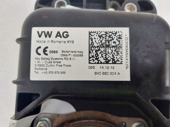 ПОДУШКА БЕЗОПАСНОСТИ ПАССАЖИРА 8V0880204A VW GOLF VII, фото 3