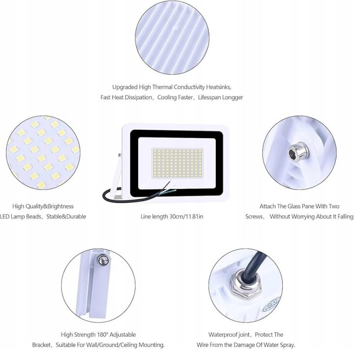 Противотуманная фара Прожектор Фонарь LED 100W IP68 наружный, фото 4