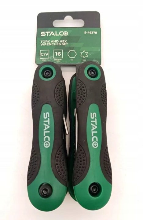 Stalco Комплект ключей Torx и HEX складной 16 элементов, фото 1