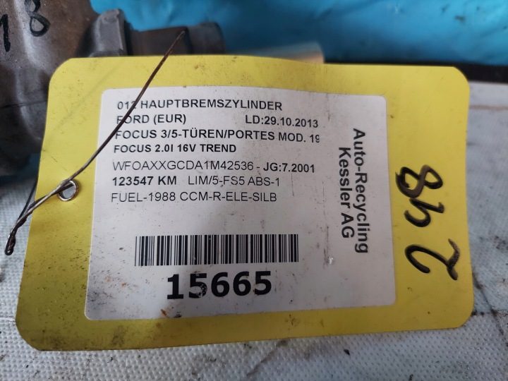 Вакуумный усилитель главный тормозной цилиндр EU 3M51-2B195-HA Ford Focus MK2 1.6 TDCI 109 л.с. 04-08, фото 2