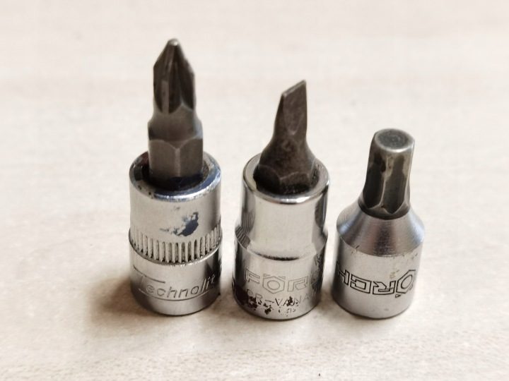 Насадки trzpieniowe 1/4'' крестовина, плоская, шестигранник, фото 1