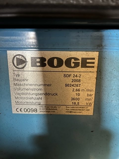 Компрессор масляный Boge SDF 24-2 0 l 10 бар, фото 3