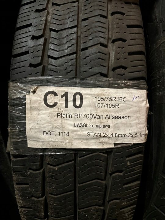 4× Шина всесезонная Platin RP700 ФУРГОН All Season 195/75R16 107/105 R усилитель (C), фото 1