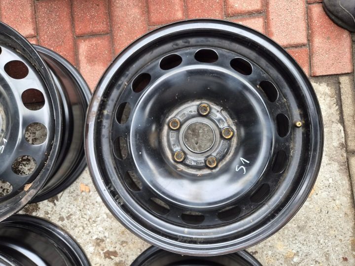 4× Штампованный диск Volkswagen OE 6.0" x 16" 5x112 ET 46, фото 2