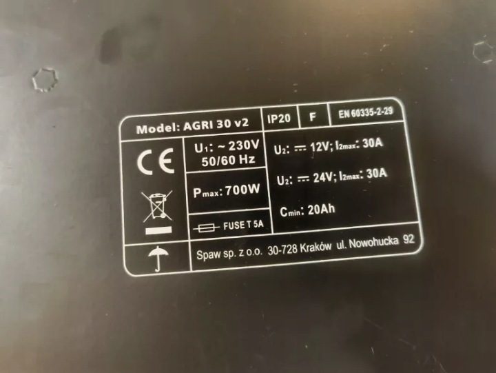 Зарядное устройство inwerterowy Magnum AGRI 30 V2 12/24V 30A 230V PB/AGM-GEL/LiFePO4, фото 5