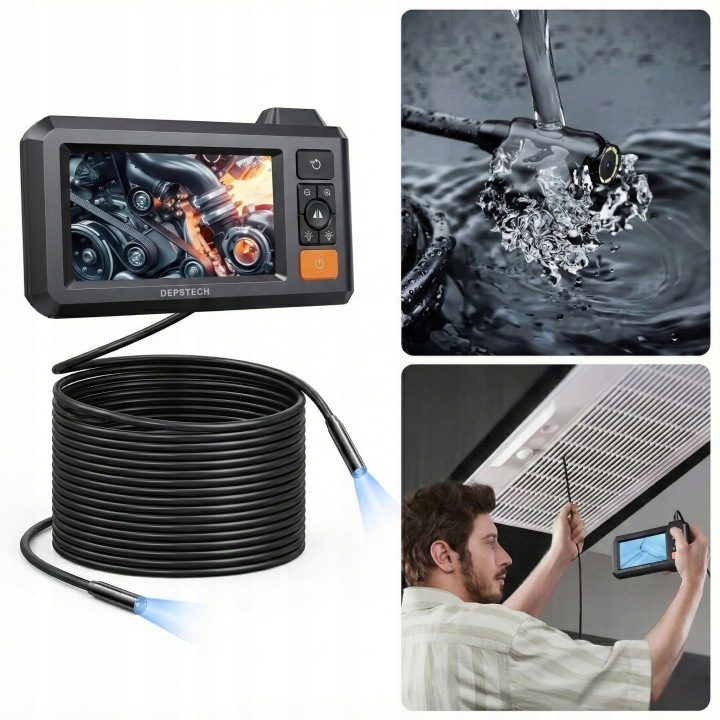 КАМЕРА ЭНДОСКОПИЧЕСКАЯ С ŚWIATŁEM LED DEPSTECH DS300 4.3" 1080p КАБЕЛЬ 5M, фото 2