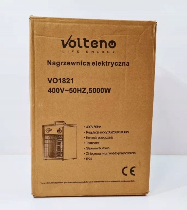 Volteno VOLTENO ОТОПИТЕЛЬ ЭЛЕКТРИЧЕСКИЙ 5 кВт VO1821, фото 2