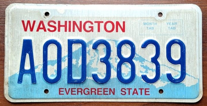 Washington 2016 - табличка номерная с США, фото 2