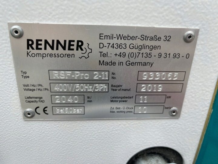 RENNER RSF-Pro 2-11 2040 l 10 бар, фото 1