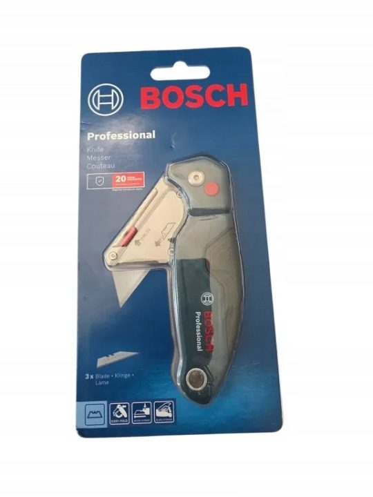 Нож складной с ostrzem trapezowym SK5 Bosch Professional + 3 ostrza, фото 2