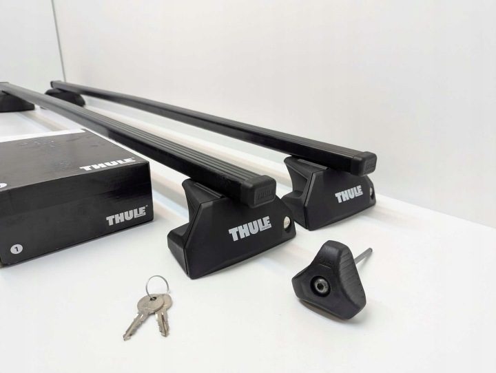 Багажник на крышу Thule SquareBar EVO 7123 + Комплект 186201 + Stopy 7106, фото 1
