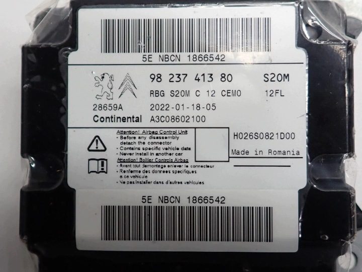 Датчик подушек Airbag оригинал 9823741380 Peugeot 208 II 22 г., фото 3