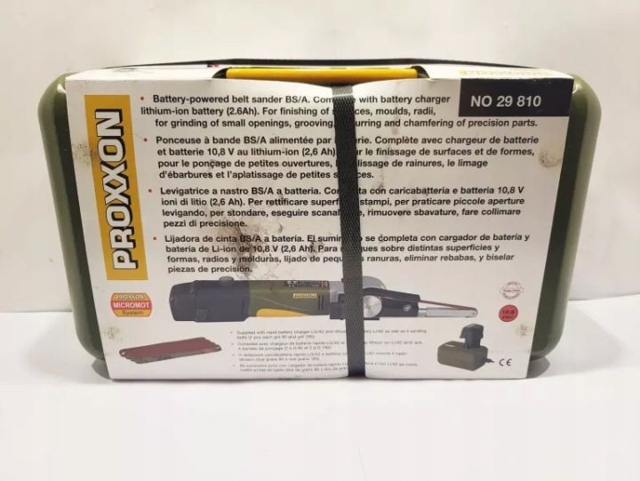 PROXXON 29810 Шлифмашина taśmowa 10x330mm BS/A аккумуляторная 10.8V комплект, фото 3
