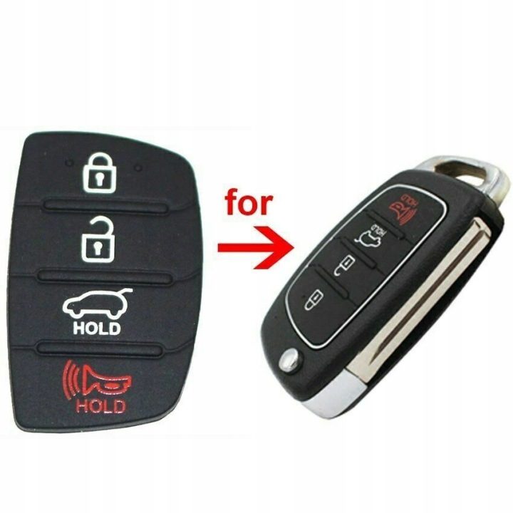 2X Hyundai 4 Button Replacement Rubber Ключ Pad Repair для Hyundai Remote Fo, фото 2