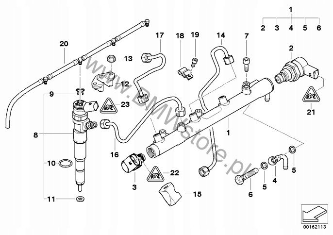 BMW E60 E83 E87 E90 2.0 дизель M47N2 топливная рампа датчик топлива 7787164, фото 11