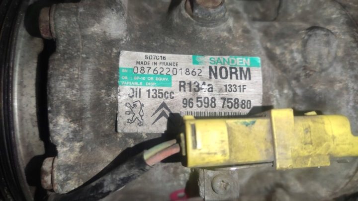Компрессор кондиционера Citroen C4 I 1.6 HDI 9659875880 100% ИСПРАВНЫЙ, фото 10