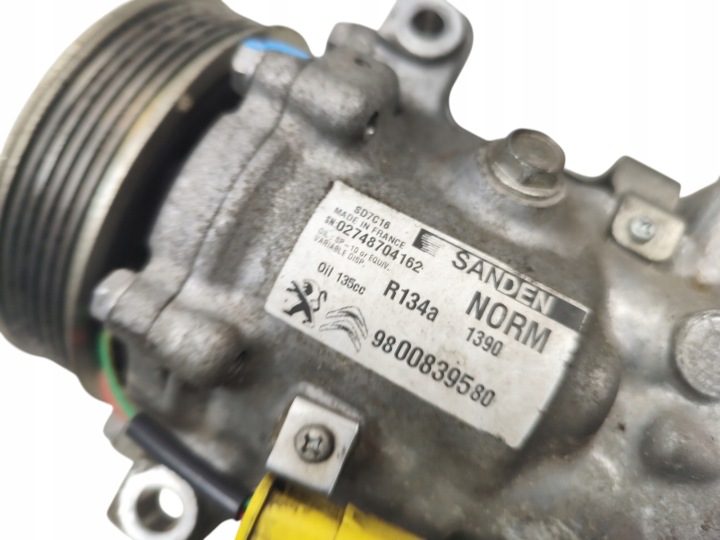 Компрессор кондиционера Peugeot 3008 I (2009-2013) 1.6 e-HDI 9800839580, фото 1
