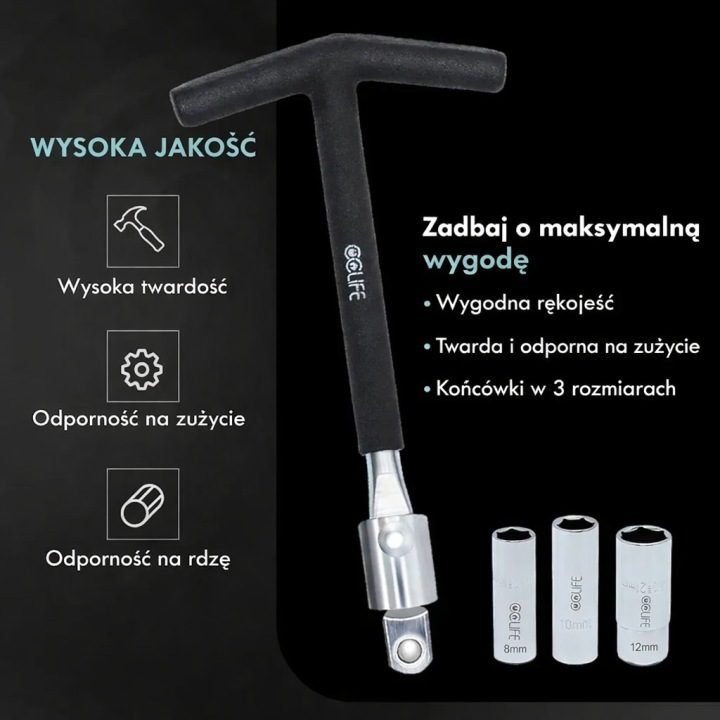 Ключ для Свечей Зажигания 1/2” 6 мм 18 мм 21 мм, фото 2