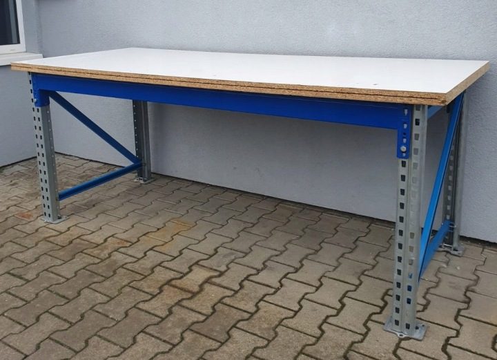 Стол слесарный 220x90 см столешница пластина 3,8 см, фото 5