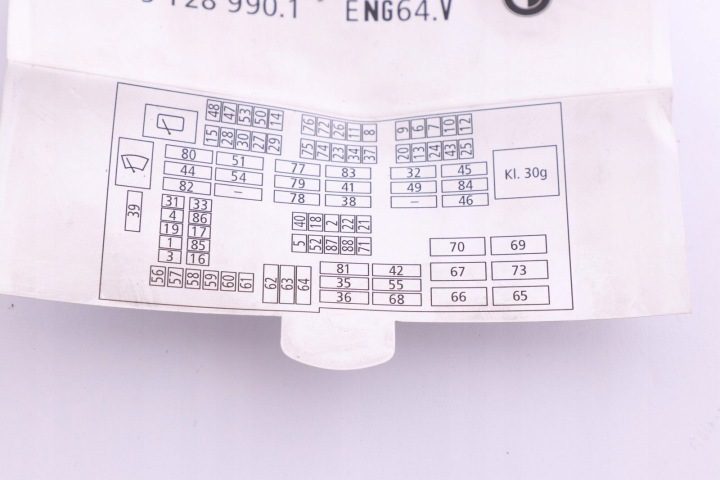 BMW E81 E90 E91 E92 E93 Schemat блоки предохранителей 9128990, фото 4