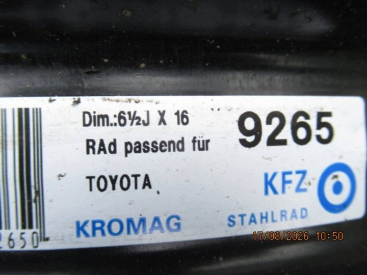Диски стальные 16 Toyota Avensis Verso 612JX16, фото 4