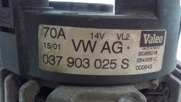 Генератор Volkswagen Polo III 1,4 MPI 037903025S, фото 6