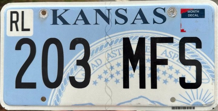 KANSAS табличка номерная с США оригинальные, фото 1
