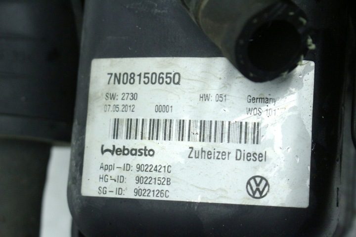 Webasto Отопление 7N0815065Q Сиденье Alhambra II 7N 2.0 TDI, фото 8