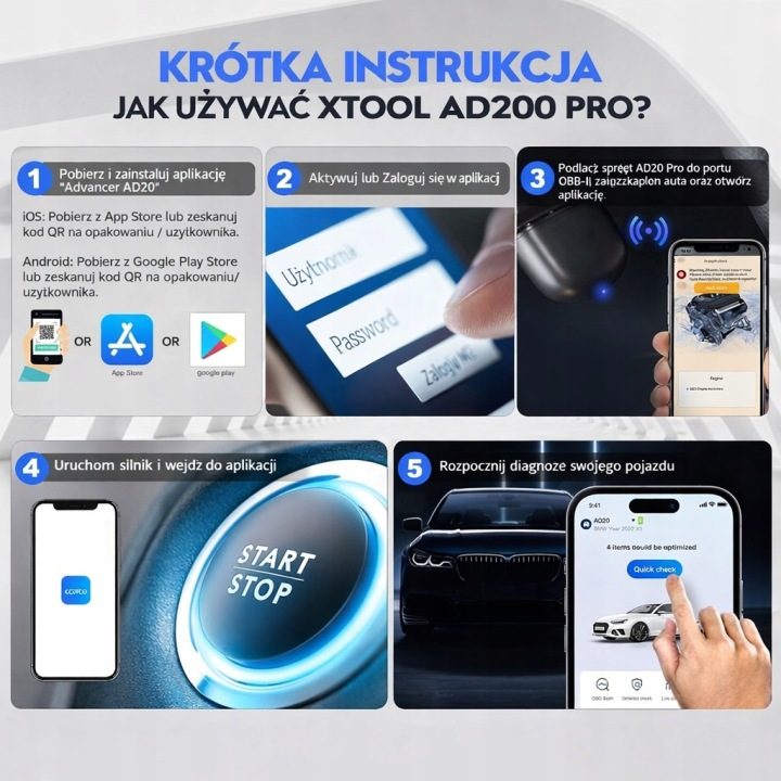 XTOOL AD20 Pro OBD2 устройство диагностическое сканер, фото 2