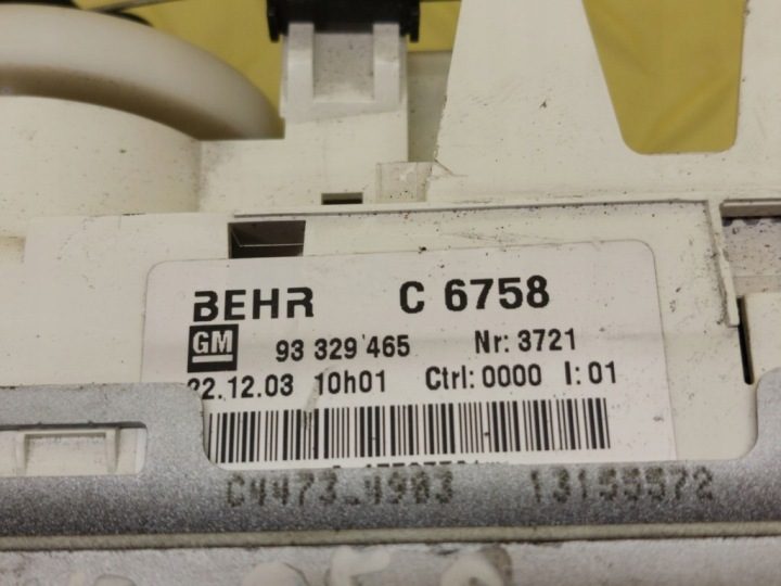 OPEL MERIVA A БЛОК УПРАВЛЕНИЯ ПЕЧКОЙ КОНДИЦИОНЕРА 93329465, фото 8