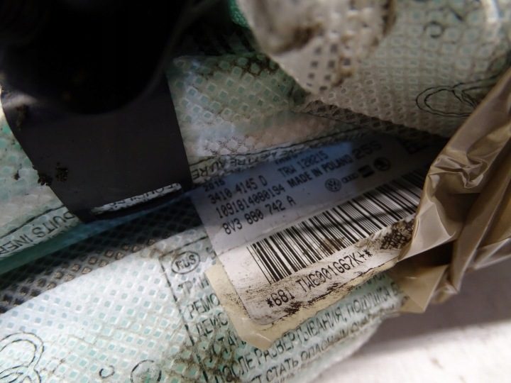 ШТОРКА БЕЗОПАСНОСТИ AIRBAG ПРАВЫЙ ПАССАЖИРА AUDI A3 8V 3DRZWI 8V3880742A, фото 3