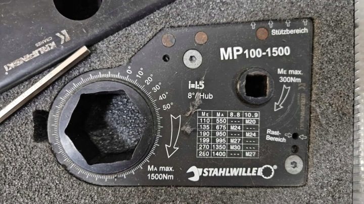 МЕХАНИЗМ PLANETARNA STAHLWILLE MP 100-1500 с kluczem dynamometrycznym, фото 6