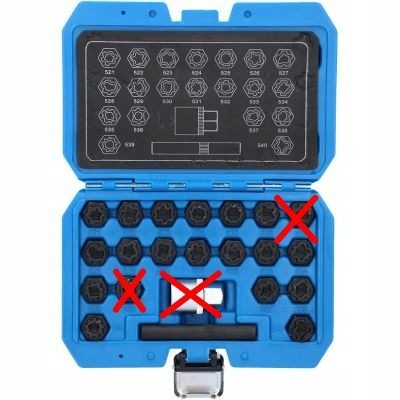 Комплект инструментов для wypinania, секретки болтов колес KS TOOLS BT691390, фото 2