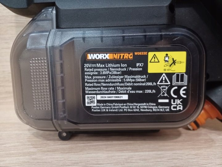 Мойка высокого давления Worx Hydroshot WG633E 220l/h 6m Аккумуляторная 4 А·ч 56 бар, фото 8
