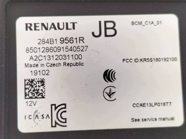 МОДУЛЬ 284B19561R BCM_C1A_01 Renault Clio V (2019-), фото 3