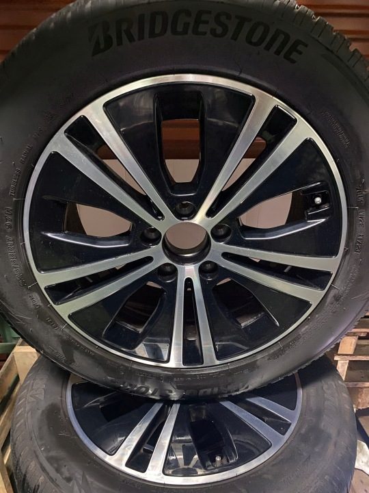 Литые диски 5x112 ET40 шины Bridgestone 225/55/R17 Mercedes Audi Skoda, фото 4