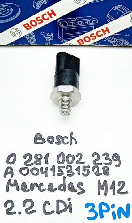 W-wa 0281002239 OE ДАТЧИК ДАВЛЕНИЯ ТОПЛИВА В МОЛДИНГЕ ТОПЛИВНОГО 3 пин, фото 2