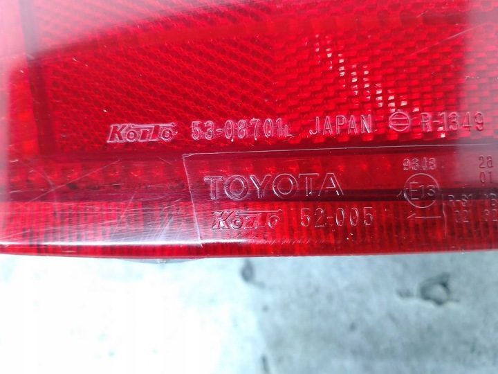 ФОНАРЬ ЗАДНИЙ ЛЕВЫЙ TOYOTA YARIS I 53-08701L 52-005 KOITO ХЭТЧБЕК, фото 6