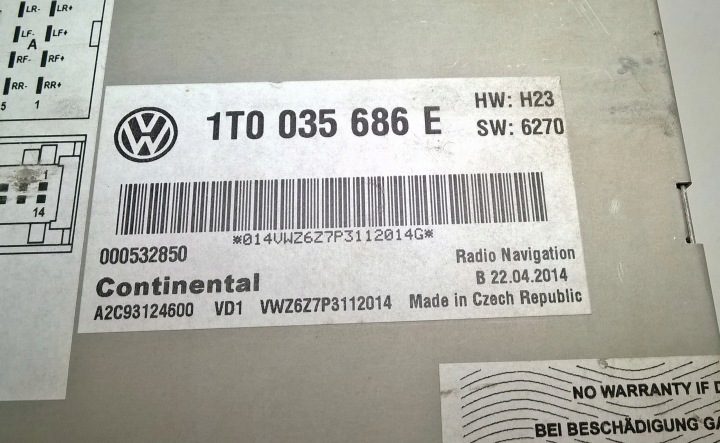 VW RNS 510 PASSAT B7 CC TIGUAN GOLF МАГНИТОЛА НАВИГАЦИЯ EU OE 1T0035686E, фото 13