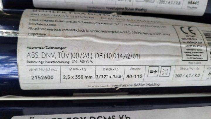 Elektroda нержавеющий Bohler FOX EAS 4 M-A 3,2 мм Elektrody nierdzewne 50 шт., фото 6