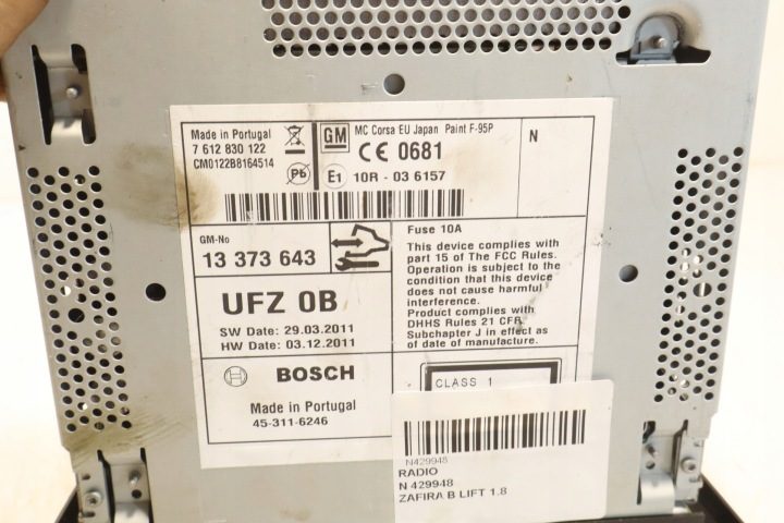 МАГНИТОЛА OPEL ZAFIRA B РЕСТАЙЛИНГ, фото 7