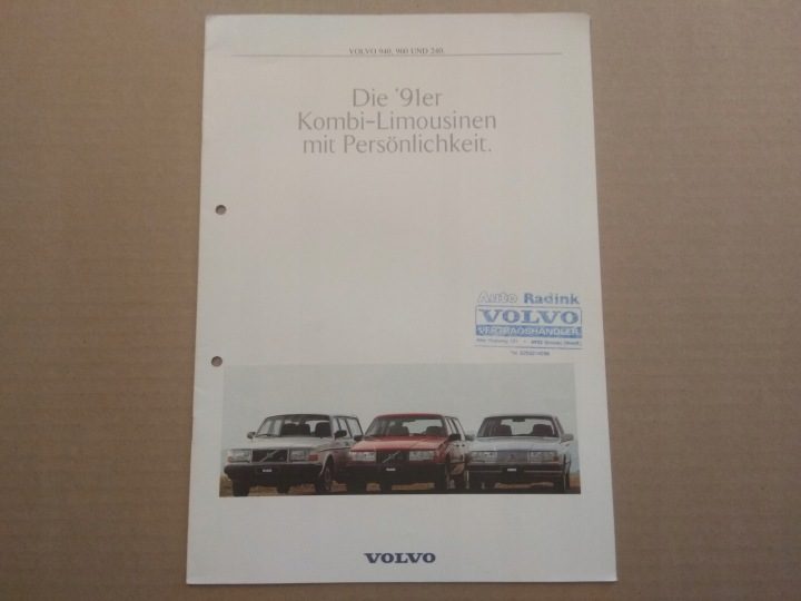 Проспект - VOLVO - 240 / 940 / 960 - УНИВЕРСАЛ - 1991 г., фото 1