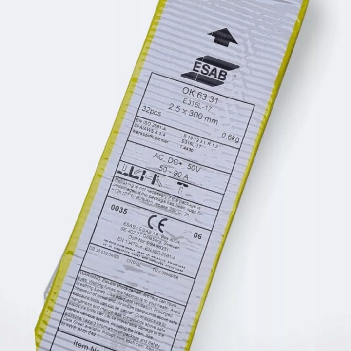 Elektroda сварочный OK 63.30 ø2,5 00 мм 1,7 кг 316L ESAB, фото 1