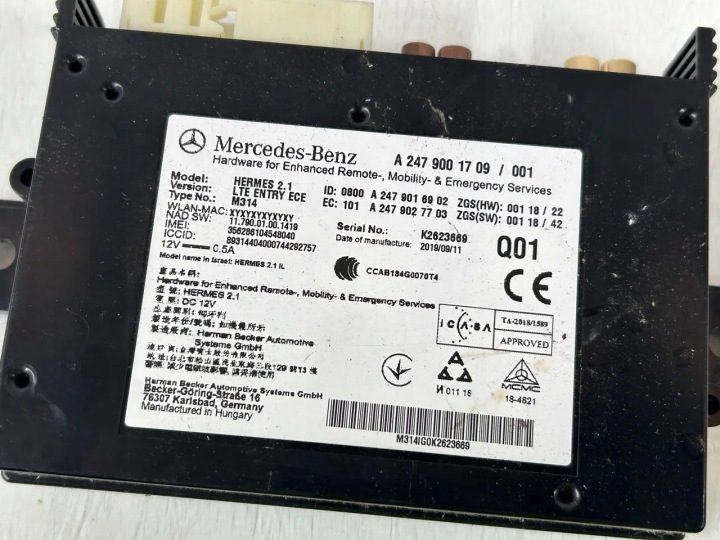 Mercedes-Benz Vito Remot Remote Center Блок Магнитола Head 2019 Фургон 4/5dr, фото 8