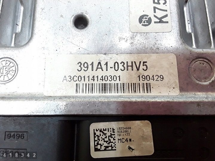 2019 Hyundai Ioniq ЭБУ 1600petrol гибрид 391a103hv5, фото 4