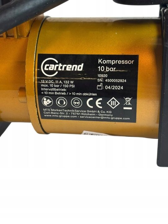 Компрессор безмасляный Cartrend 10924 0 l 10 бар, фото 5