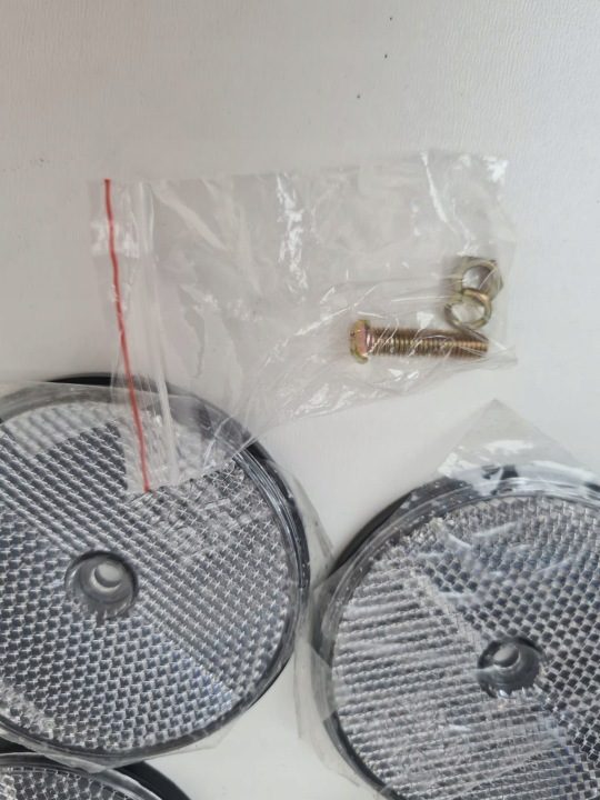 Катафоты 4 шт. Ø71mm AGROSHOP белые для przyczep rowerów автомобилей, фото 4