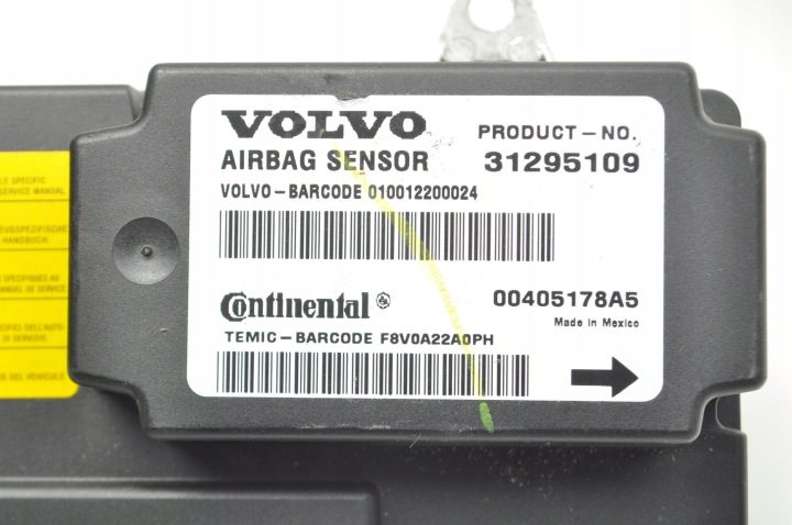 VOLVO S40 II C30 C70 V50 ДАТЧИК ПОДУШЕК AIRBAG 31295109, фото 3